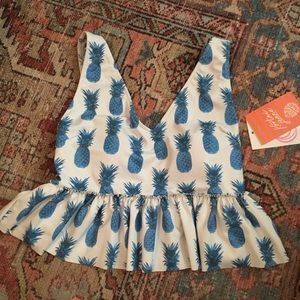 Large Kortni Jeane pineapple top